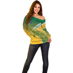 Australia Indigenous Personalised Wallabies Off Shoulder Sweater Rugby Rivals