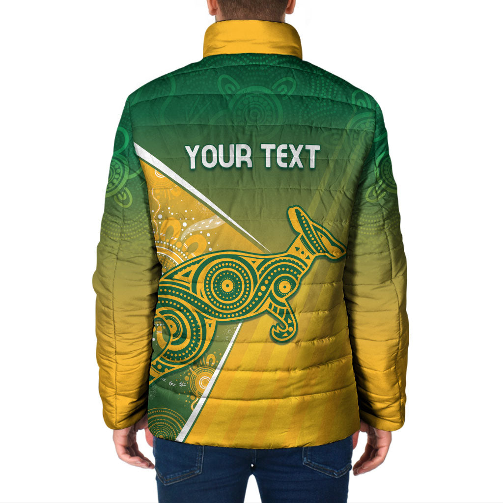Australia Indigenous Personalised Wallabies Padded Jacket Rugby Rivals