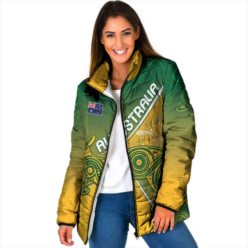 Australia Indigenous Personalised Wallabies Padded Jacket Rugby Rivals