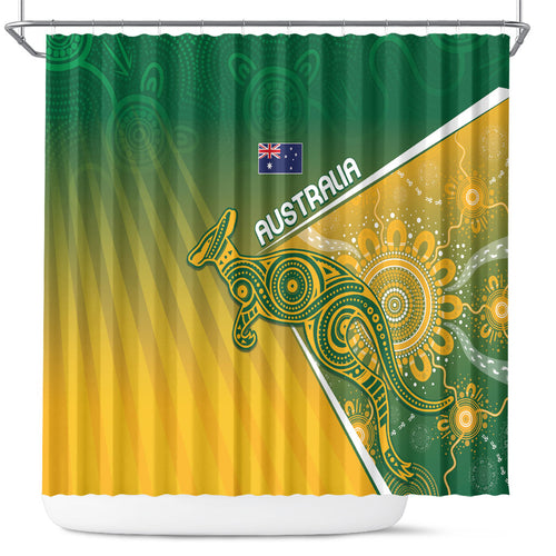 Australia Indigenous Wallabies Shower Curtain Rugby Rivals