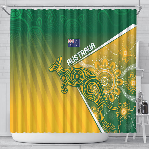 Australia Indigenous Wallabies Shower Curtain Rugby Rivals