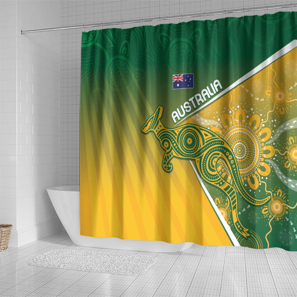 Australia Indigenous Wallabies Shower Curtain Rugby Rivals