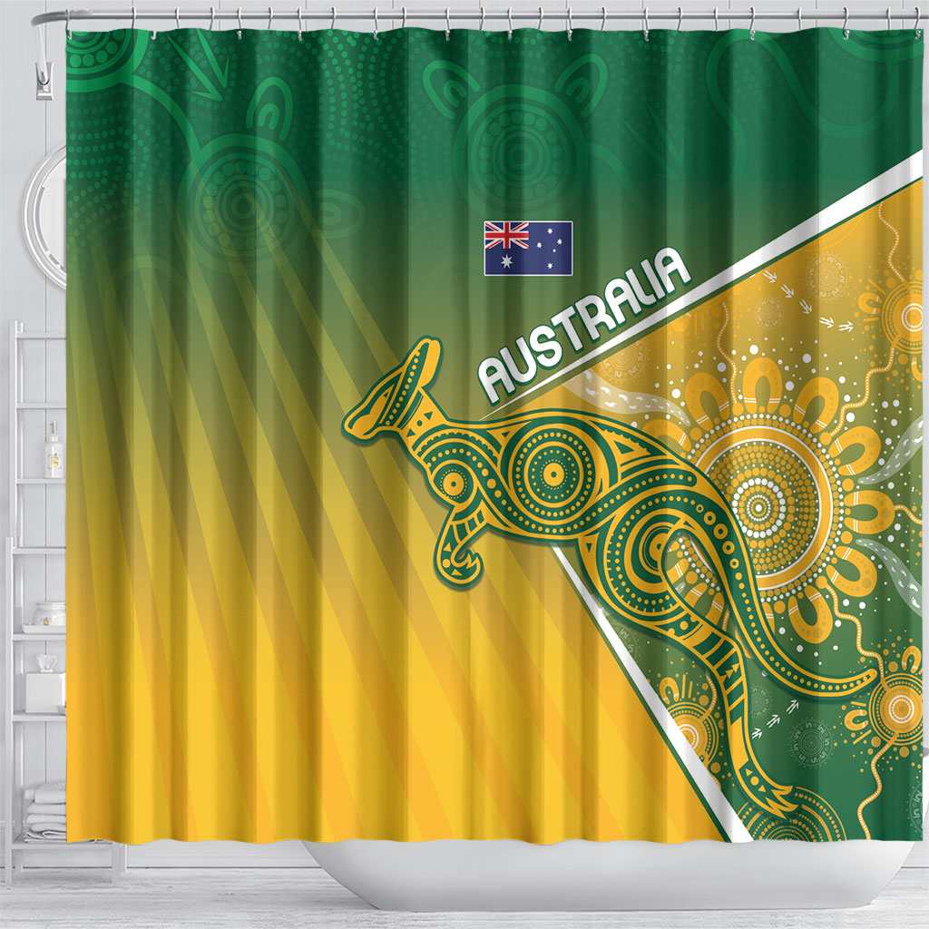 Australia Indigenous Wallabies Shower Curtain Rugby Rivals