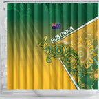 Australia Indigenous Wallabies Shower Curtain Rugby Rivals
