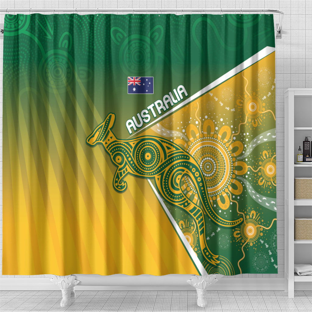 Australia Indigenous Wallabies Shower Curtain Rugby Rivals