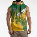 Australia Indigenous Personalised Wallabies Sleeveless Hoodie Rugby Rivals