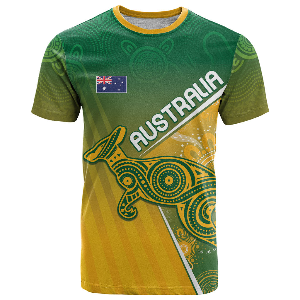 Australia Indigenous Personalised Wallabies T Shirt Rugby Rivals