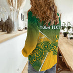 Australia Indigenous Personalised Wallabies Women Casual Shirt Rugby Rivals