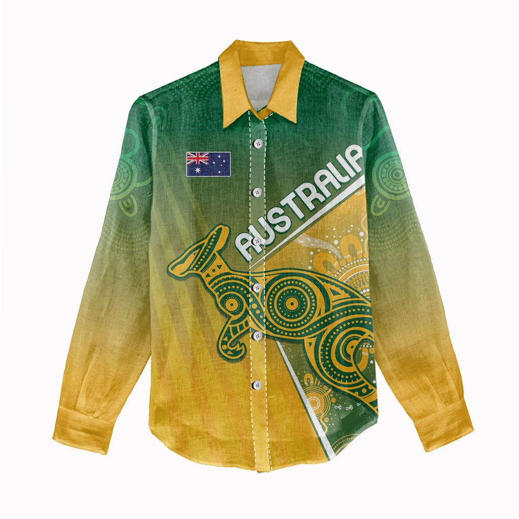 Australia Indigenous Personalised Wallabies Women Casual Shirt Rugby Rivals