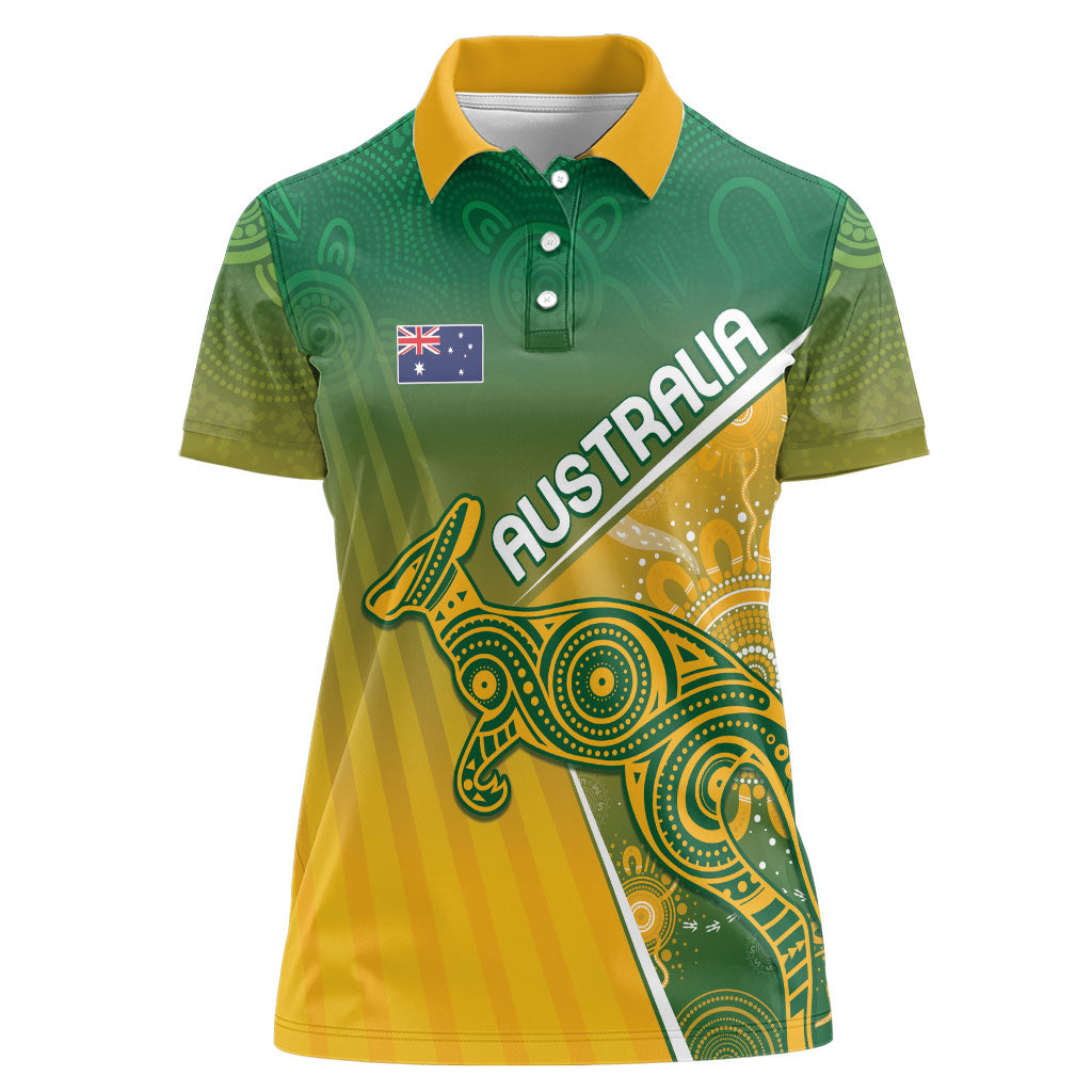 Australia Indigenous Personalised Wallabies Women Polo Shirt Rugby Rivals