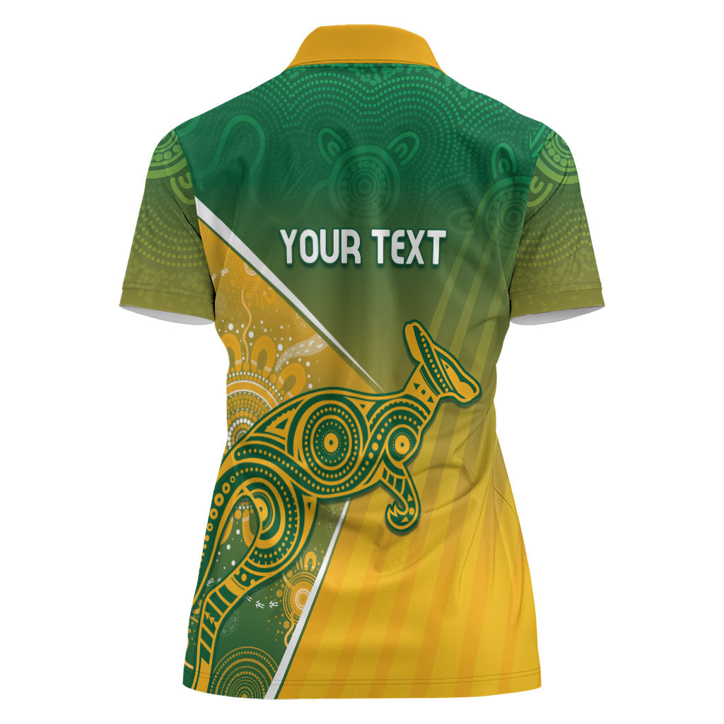 Australia Indigenous Personalised Wallabies Women Polo Shirt Rugby Rivals