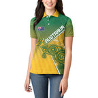 Australia Indigenous Personalised Wallabies Women Polo Shirt Rugby Rivals