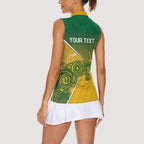 Australia Indigenous Personalised Wallabies Women Sleeveless Polo Shirt Rugby Rivals