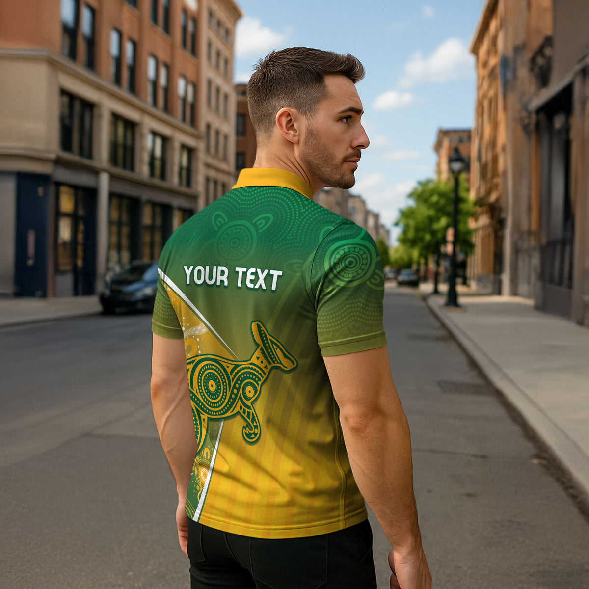 Australia Indigenous Personalised Wallabies Zipper Polo Shirt Rugby Rivals