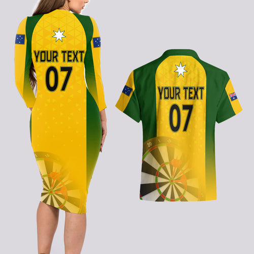 custom-australia-darts-couples-matching-long-sleeve-bodycon-dress-and-hawaiian-shirt-national-color-basic