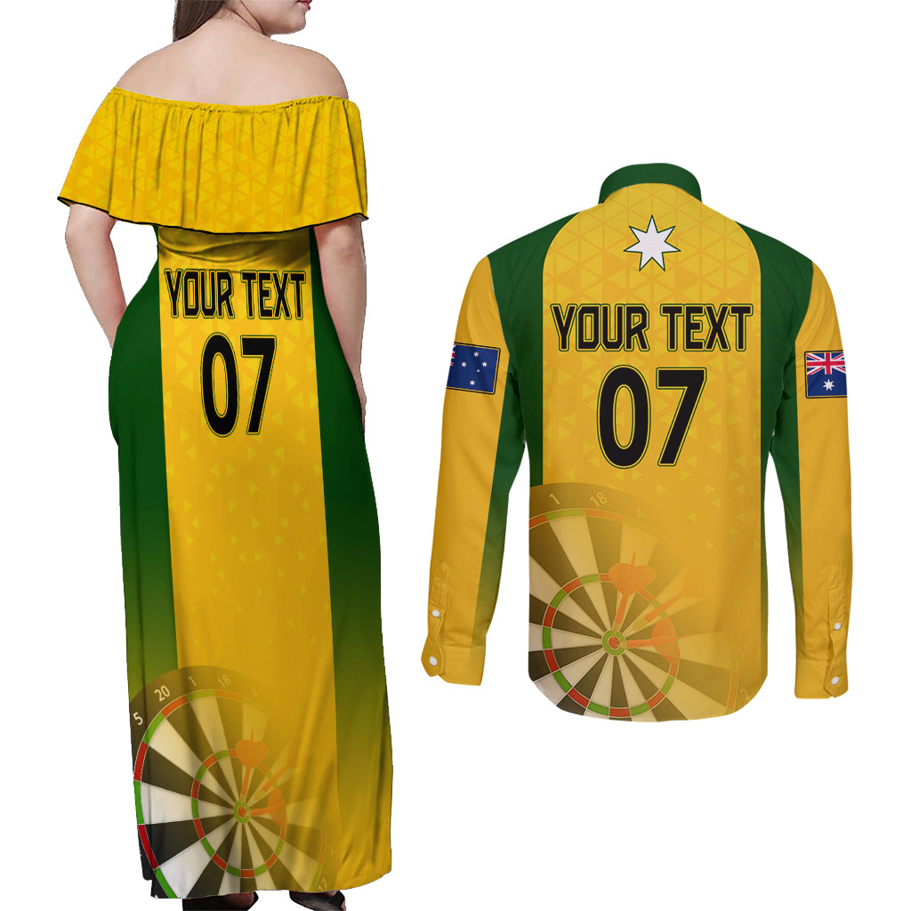 custom-australia-darts-couples-matching-off-shoulder-maxi-dress-and-long-sleeve-button-shirt-national-color-basic