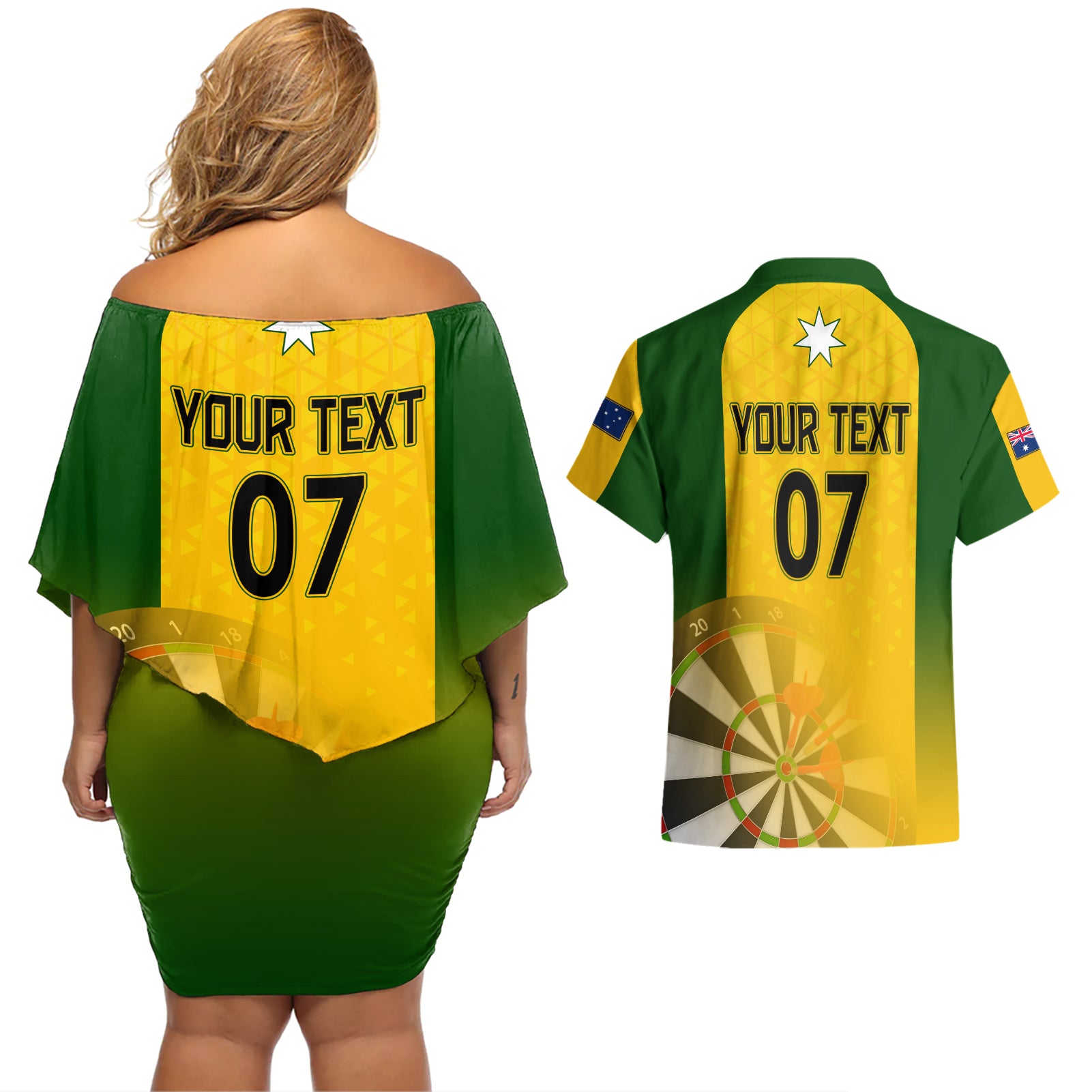 custom-australia-darts-couples-matching-off-shoulder-short-dress-and-hawaiian-shirt-national-color-basic