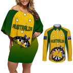 custom-australia-darts-couples-matching-off-shoulder-short-dress-and-long-sleeve-button-shirt-national-color-basic