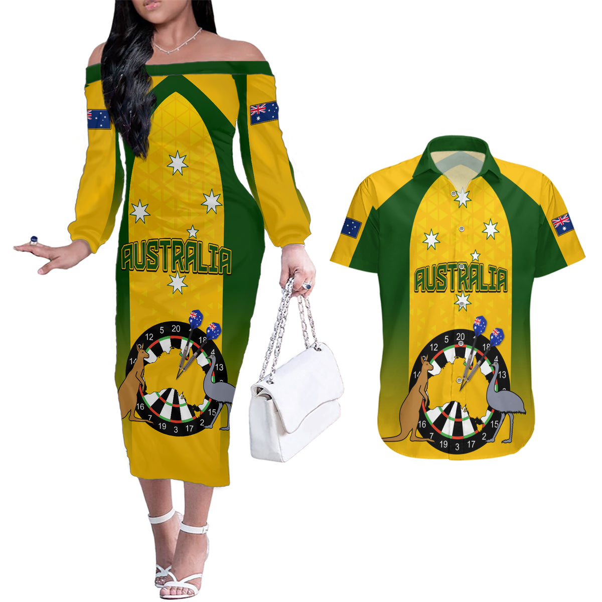 custom-australia-darts-couples-matching-off-the-shoulder-long-sleeve-dress-and-hawaiian-shirt-national-color-basic