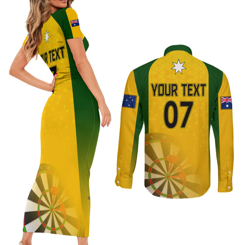 custom-australia-darts-couples-matching-short-sleeve-bodycon-dress-and-long-sleeve-button-shirt-national-color-basic