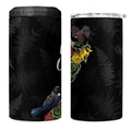 Kia Ora New Zealand Floral 4 in 1 Can Cooler Tumbler Black - Aussie Hoodie