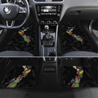 Kia Ora New Zealand Floral Personalized Car Mats Black - Aussie Hoodie