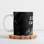 Kia Ora New Zealand Floral Ceramic Mug Black - Aussie Hoodie