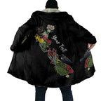 Kia Ora New Zealand Floral Personalized Cloak Black - Aussie Hoodie