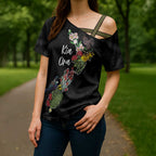 Kia Ora New Zealand Floral Personalized Cross Shoulder Shirt Black - Aussie Hoodie
