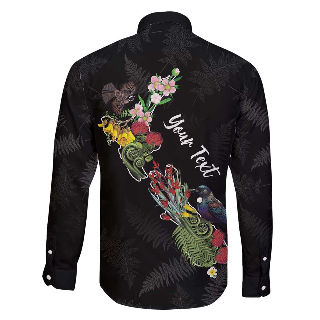Kia Ora New Zealand Floral Personalized Family Matching Puletasi and Hawaiian Shirt Black - Aussie Hoodie