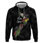 Kia Ora New Zealand Floral Personalized Hoodie Black - Aussie Hoodie