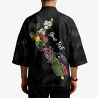 Kia Ora New Zealand Floral Personalized Kimono Black - Aussie Hoodie