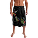 Kia Ora New Zealand Floral Personalized Lavalava Black - Aussie Hoodie