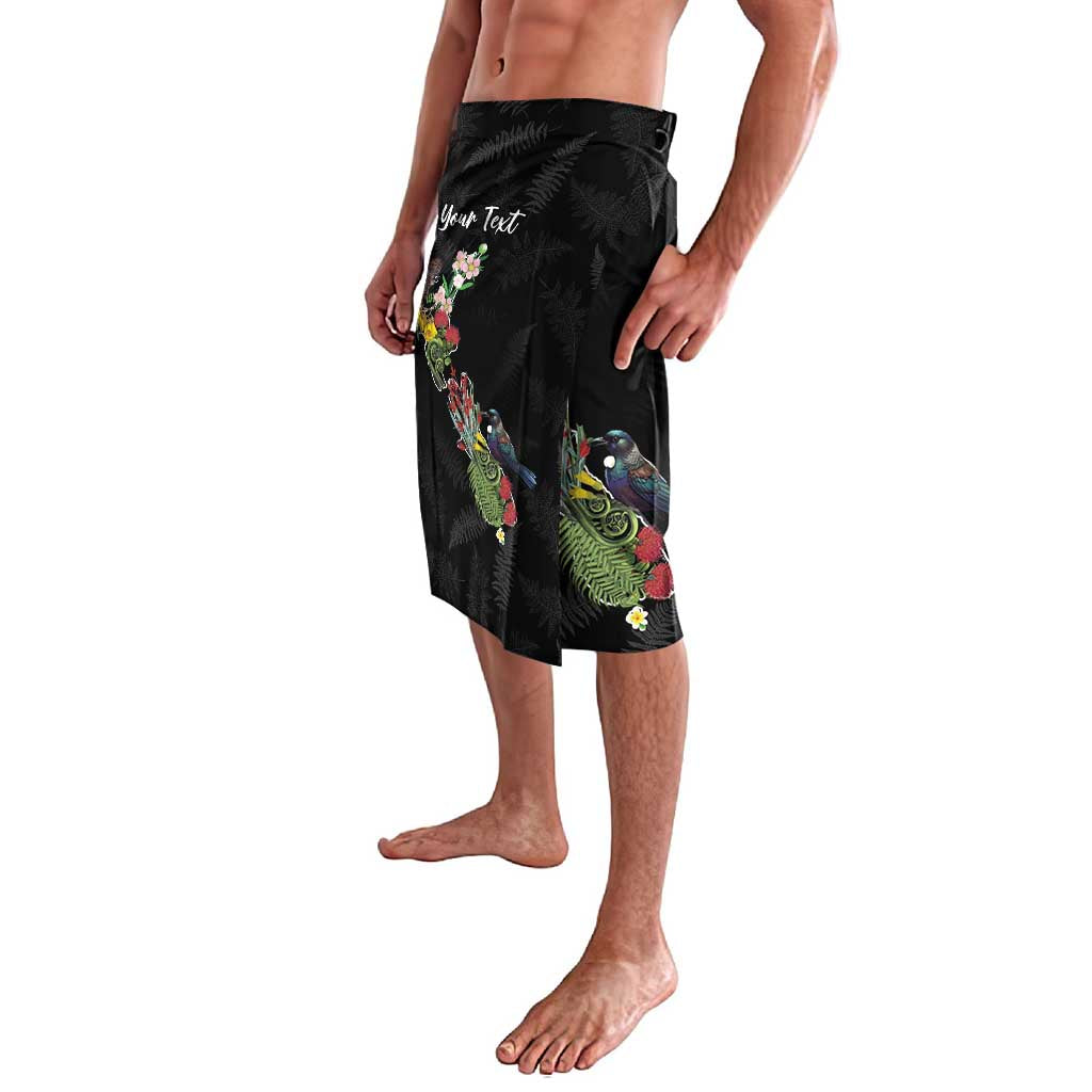 Kia Ora New Zealand Floral Personalized Lavalava Black - Aussie Hoodie