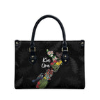Kia Ora New Zealand Floral Leather Bag Black - Aussie Hoodie