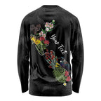 Kia Ora New Zealand Floral Personalized Long Sleeve Shirt Black - Aussie Hoodie