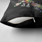 Kia Ora New Zealand Floral Pillow Cover Black - Aussie Hoodie