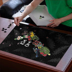 Kia Ora New Zealand Floral Puzzle Black - Aussie Hoodie