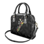 Kia Ora New Zealand Floral Shoulder Handbag Black - Aussie Hoodie