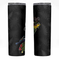 Kia Ora New Zealand Floral Skinny Tumbler Black - Aussie Hoodie