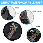 Kia Ora New Zealand Floral Spare Tire Cover Black - Aussie Hoodie