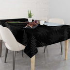 Kia Ora New Zealand Floral Tablecloth Black - Aussie Hoodie