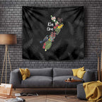 Kia Ora New Zealand Floral Tapestry Black - Aussie Hoodie
