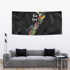 Kia Ora New Zealand Floral Tapestry Black - Aussie Hoodie