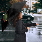 Kia Ora New Zealand Floral Umbrella Black - Aussie Hoodie