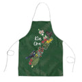 Kia Ora New Zealand Floral Apron Sage Green - Aussie Hoodie