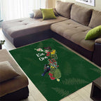 Kia Ora New Zealand Floral Area Rug Sage Green - Aussie Hoodie