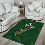 Kia Ora New Zealand Floral Area Rug Sage Green - Aussie Hoodie