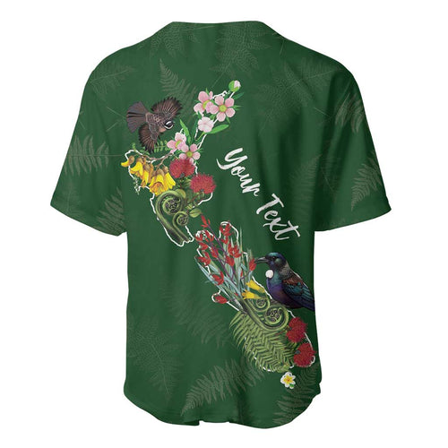 Kia Ora New Zealand Floral Personalized Baseball Jersey Sage Green - Aussie Hoodie