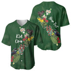Kia Ora New Zealand Floral Personalized Baseball Jersey Sage Green - Aussie Hoodie